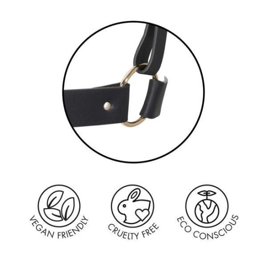 Портупея з екошкіри, чорна Bijoux Indiscrets Maze X Harness Black