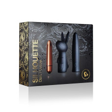 Вибронабор (вибропуля и две силиконовые насадки) Rocks Off Silhouette Dark Desires