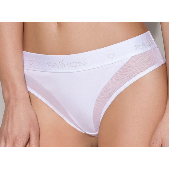 Трусики з прозорою вставкою, білі Passion PS002 Panties White, S