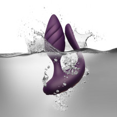 Анально-вагинальный вибратор для пар с пультом ДУ, фиолетовый Rocks Off Cocktail Purple
