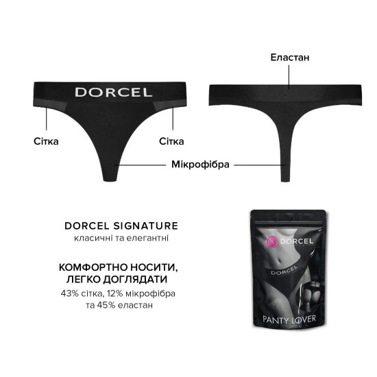 Трусики с карманом для вибратора Dorcel Panty Lover, L
