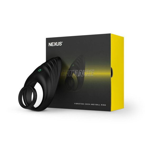 Эрекционное виброкольцо, двойное, с вибрацией Nexus Enhance Vibrating Cock and Ball Ring