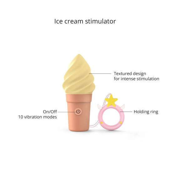 Вібратор-морозиво зі смаком ванілі Love To Love Cand'Ice Vanilla Pop