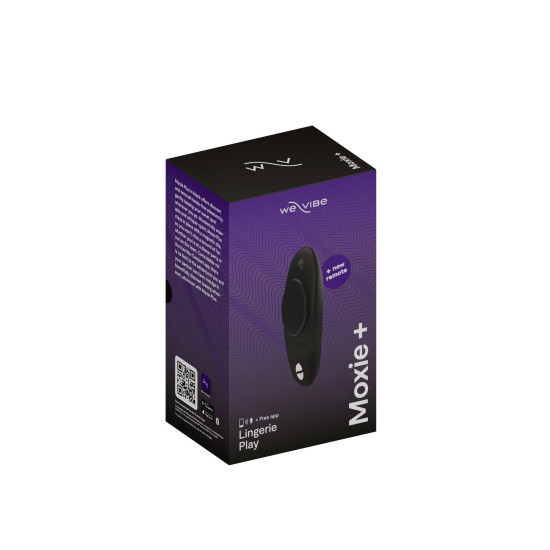 Смарт-вібратор в трусики з оновленим пультом ДУ, чорний We-Vibe Moxie+ Satin Black