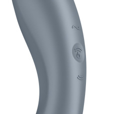 Вакуумний стимулятор з вібрацією, сіро-блакитний Satisfyer Curvy Trinity 1 Bluegrey