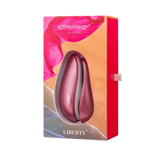 Вакуумний кліторальний стимулятор із захисною кришкою, рожевий Womanizer Liberty Pink