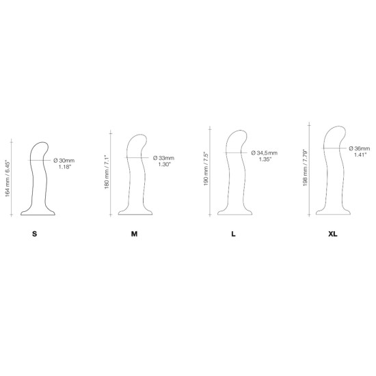 Силіконова насадка для страпона для стимуляції точки P&G Strap-On-Me P&G-Spot Dildo Silicone, XL