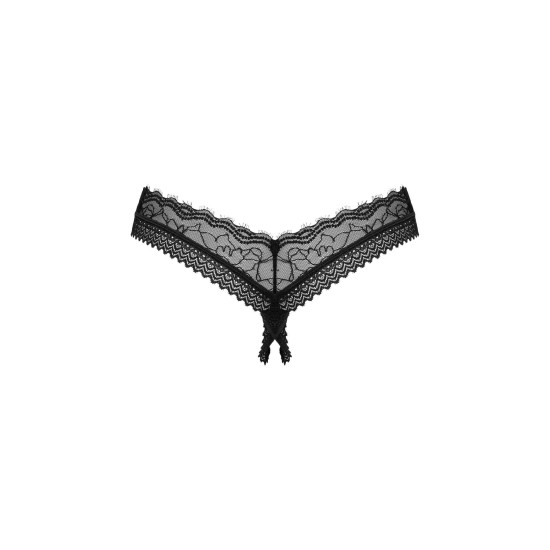 Трусики с открытым доступом Obsessive Medilla Crotchless Thong, XS/S