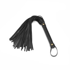 Флоггер 44 см з екошкіри Liebe Seele Black Organosilicon Flogger