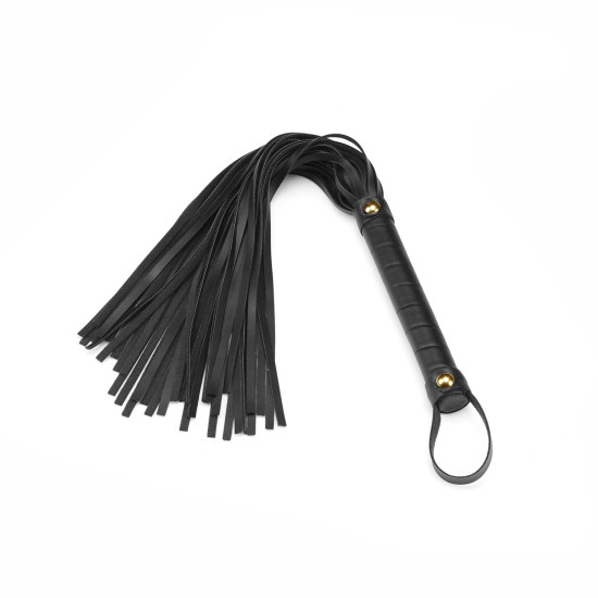 Флоггер 44 см з екошкіри Liebe Seele Black Organosilicon Flogger