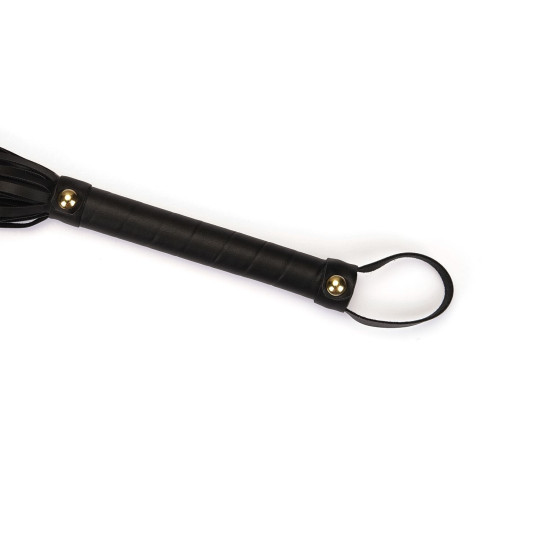 Флоггер 44 см з екошкіри Liebe Seele Black Organosilicon Flogger