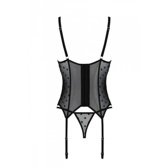 Корсет с открытыми чашками, чёрный Passion Marina Corset Black, S/M