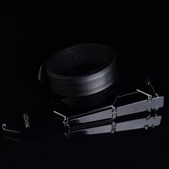 Регульована шльопалка, чорна Lockink Adjustable Slapper for Impact Play Black