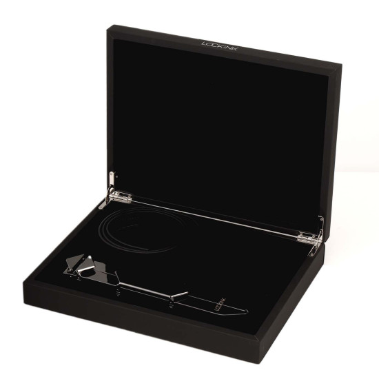 Регульована шльопалка, чорна Lockink Adjustable Slapper for Impact Play Black