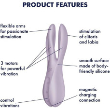 Клиторальный вибратор, фиолетовый Satisfyer Threesome 2 Violet