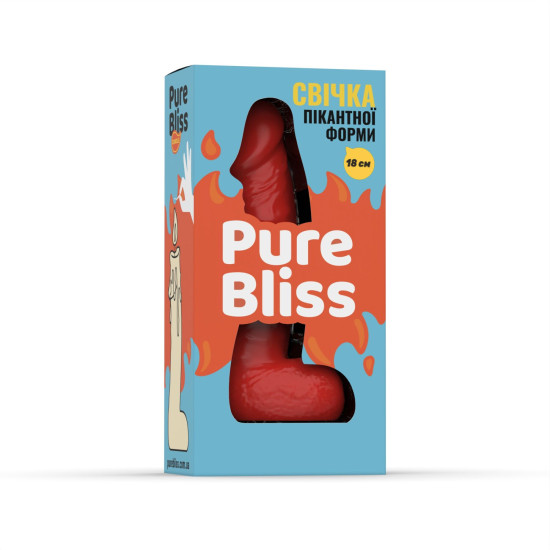 Свеча-член, красная, длина 18 см Pure Bliss BIG Red