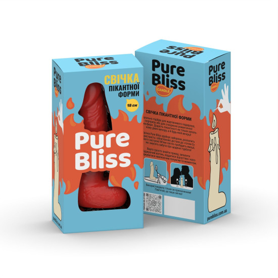 Свеча-член, красная, длина 18 см Pure Bliss BIG Red