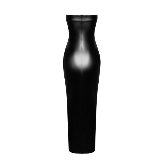 Сукня довга, чорна Noir Handmade F336 Powerwetlook Long Dress, XXL