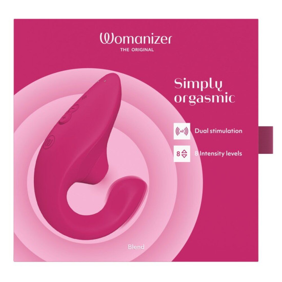 Вакуумний кліторальний стимулятор, рожевий Womanizer Blend Vibrant Pink