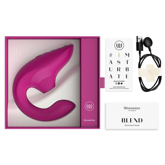 Вакуумний кліторальний стимулятор, рожевий Womanizer Blend Vibrant Pink