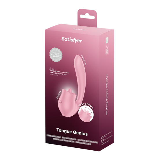 Вагинально-клиторальный вибратор с язычком Satisfyer Tongue Genius