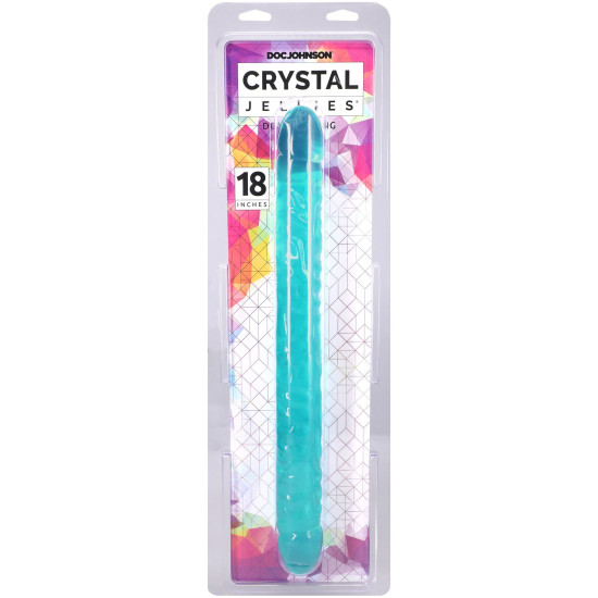 Двусторонний фаллоимитатор Doc Johnson Crystal Jellies Double Dong