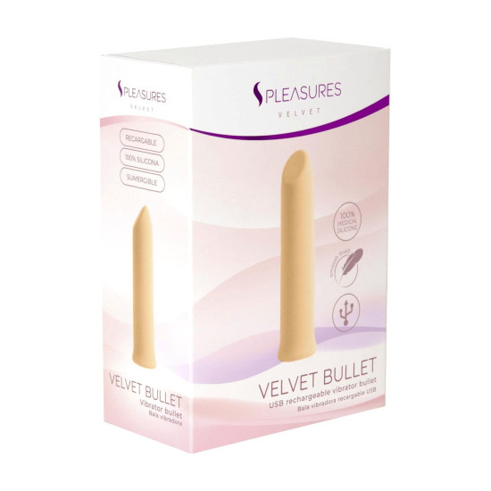 Вибропуля, персиковый S Pleasures Velvet Bullet Peach