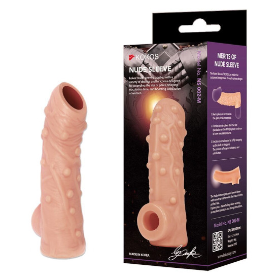 Насадка на член Kokos Nude Sleeve NS 002, L