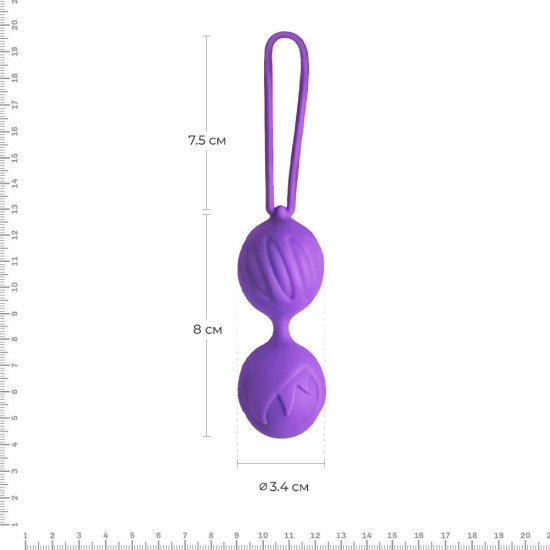 Вагінальні кульки, діаметр 3,4 см, вага 85 г, фіолетові Adrien Lastic Geisha Lastic Balls Mini Violet, S