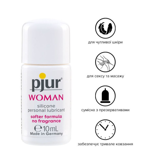 Интимная смазка специально для женщин на силиконовой основе Pjur Woman, 10 ml