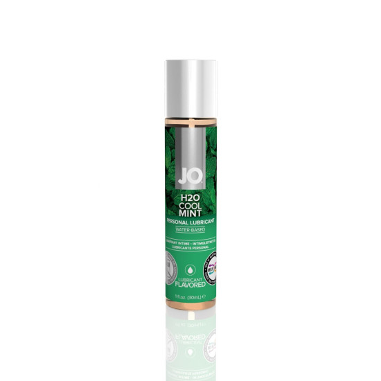 Їстівна змазка без цукру з м'ятним смаком на водній основі JO H2O Cool Mint, 30 ml