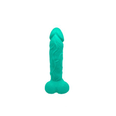 Крафтове мило-член з присоскою, натуральне, бірюзове Чистий Кайф Turquoise, L