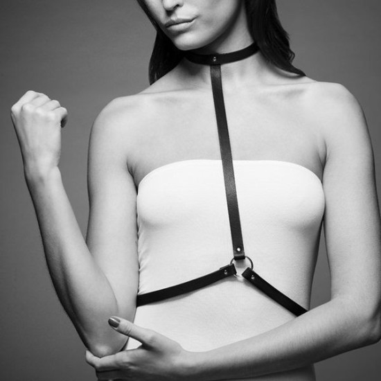 Стильная портупея из экокожи, черная Bijoux Indiscrets Maze I Harness Black