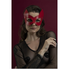Маска кошечки из натуральной кожи, красная Feral Feelings Kitten Mask Red