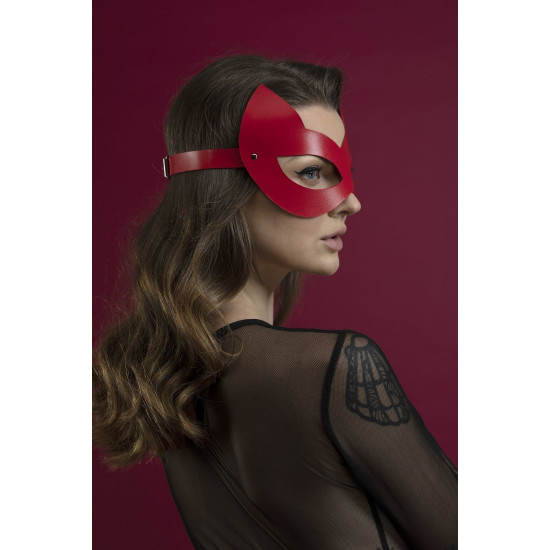 Маска кошечки из натуральной кожи, красная Feral Feelings Kitten Mask Red
