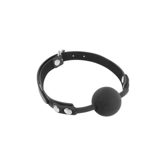 Класичний кляп із силіконовою кулькою, чорний Fetish Tentation Silicone Gag Ball Black