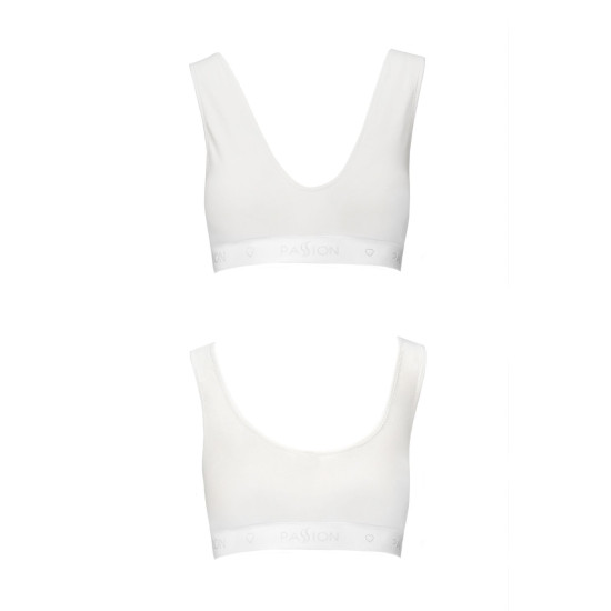 Спортивний топ з еластичної бавовни, білий Passion PS005 Top White, M