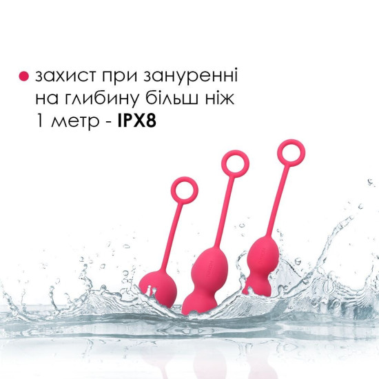 Набір вагінальних кульок зі зміщеним центром ваги, червоні Svakom Nova Plum Red
