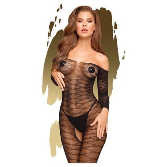 Бодістокінг з довгими рукавами, чорний Penthouse Dreamy Diva, XL