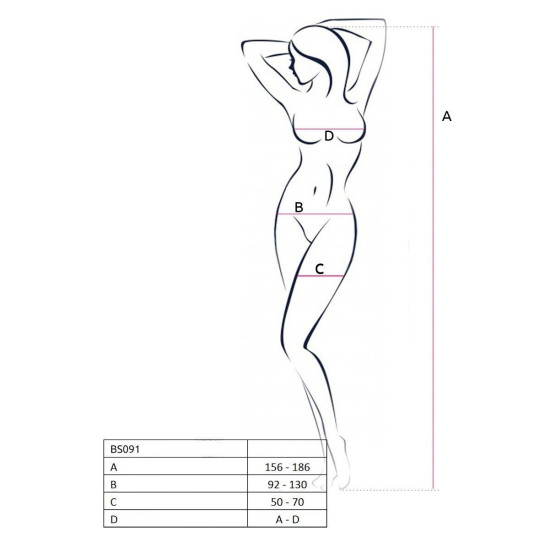 Бодистокинг, белый Passion BS091 White
