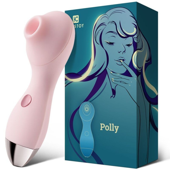 Вакуумний вібратор, рожевий KisToy Polly Pink