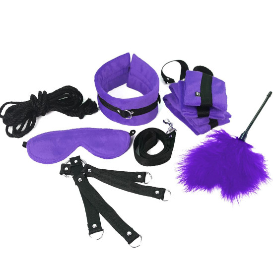БДСМ набор из 9 предметов, фиолетовый Art of Sex Soft Touch BDSM Set