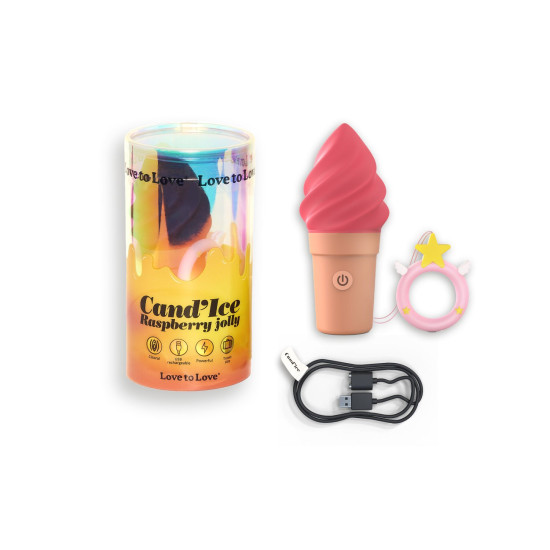 Вибратор-мороженое со вкусом малины Love To Love Cand'Ice Raspberry Jolly
