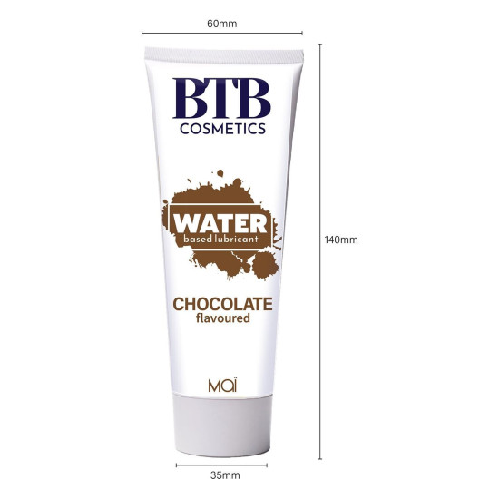 Смазка для секса с ароматом шоколада на водной основе BTB FLAVORED CHOCOLAT, 100 ml