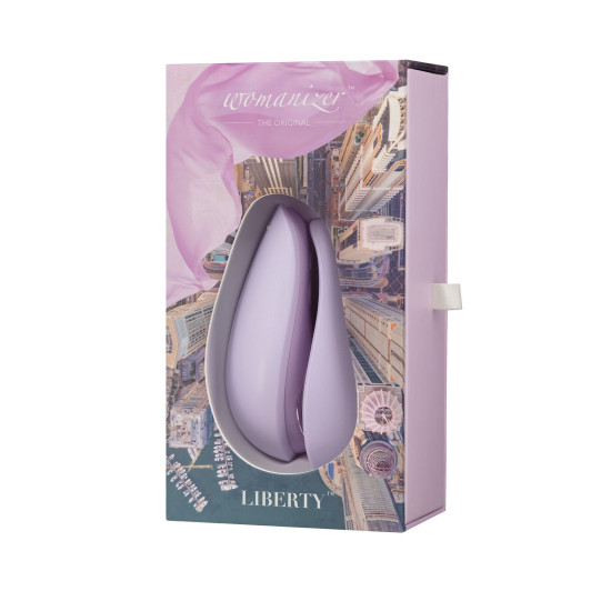 Вакуумний кліторальний стимулятор із захисною кришкою, рожевий Womanizer Liberty Pink , бузковий Womanizer Liberty Lilac