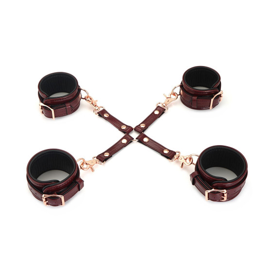 Шкіряна хрестовина, червона Liebe Seele Wine Red Wine Red Hogtie