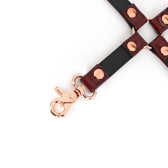 Шкіряна хрестовина, червона Liebe Seele Wine Red Wine Red Hogtie