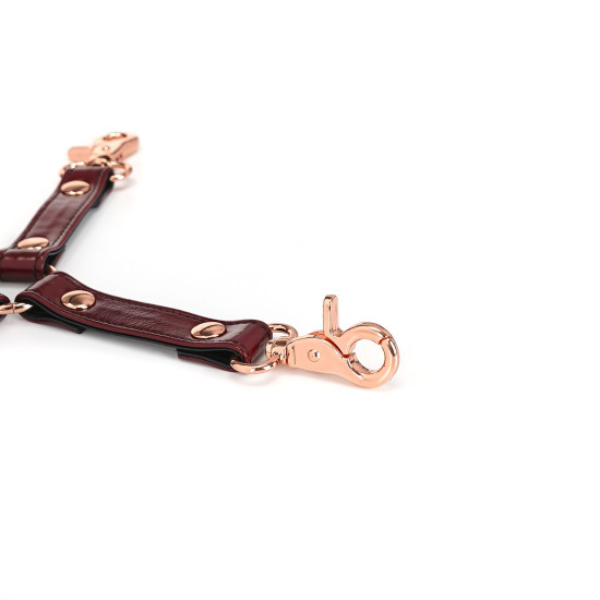 Шкіряна хрестовина, червона Liebe Seele Wine Red Wine Red Hogtie
