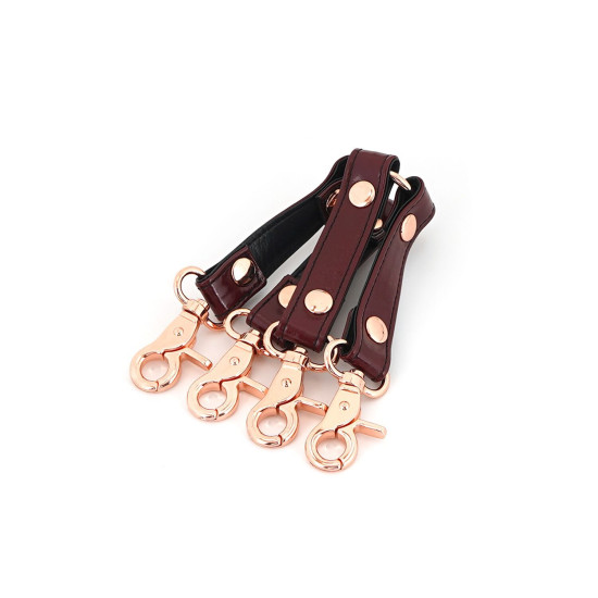 Шкіряна хрестовина, червона Liebe Seele Wine Red Wine Red Hogtie