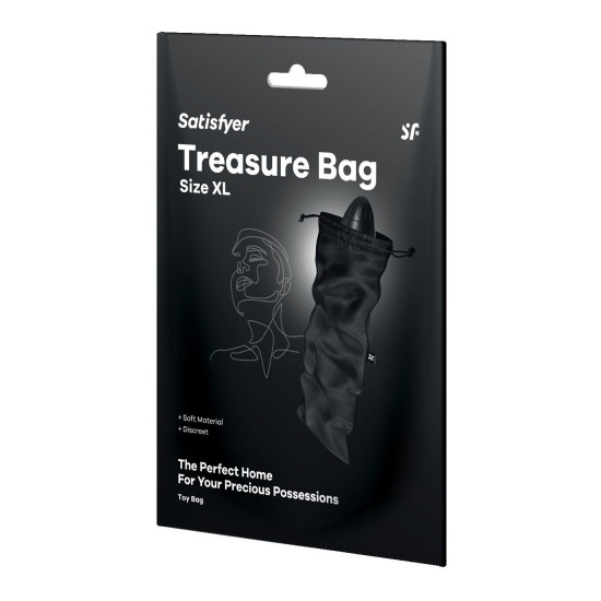 Мешочек для хранения игрушек, чёрный Satisfyer Treasure Bag Black, XL